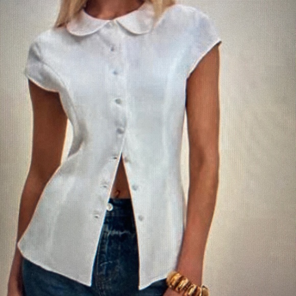 Reformation Tops - Reformation molly linen shirt white
